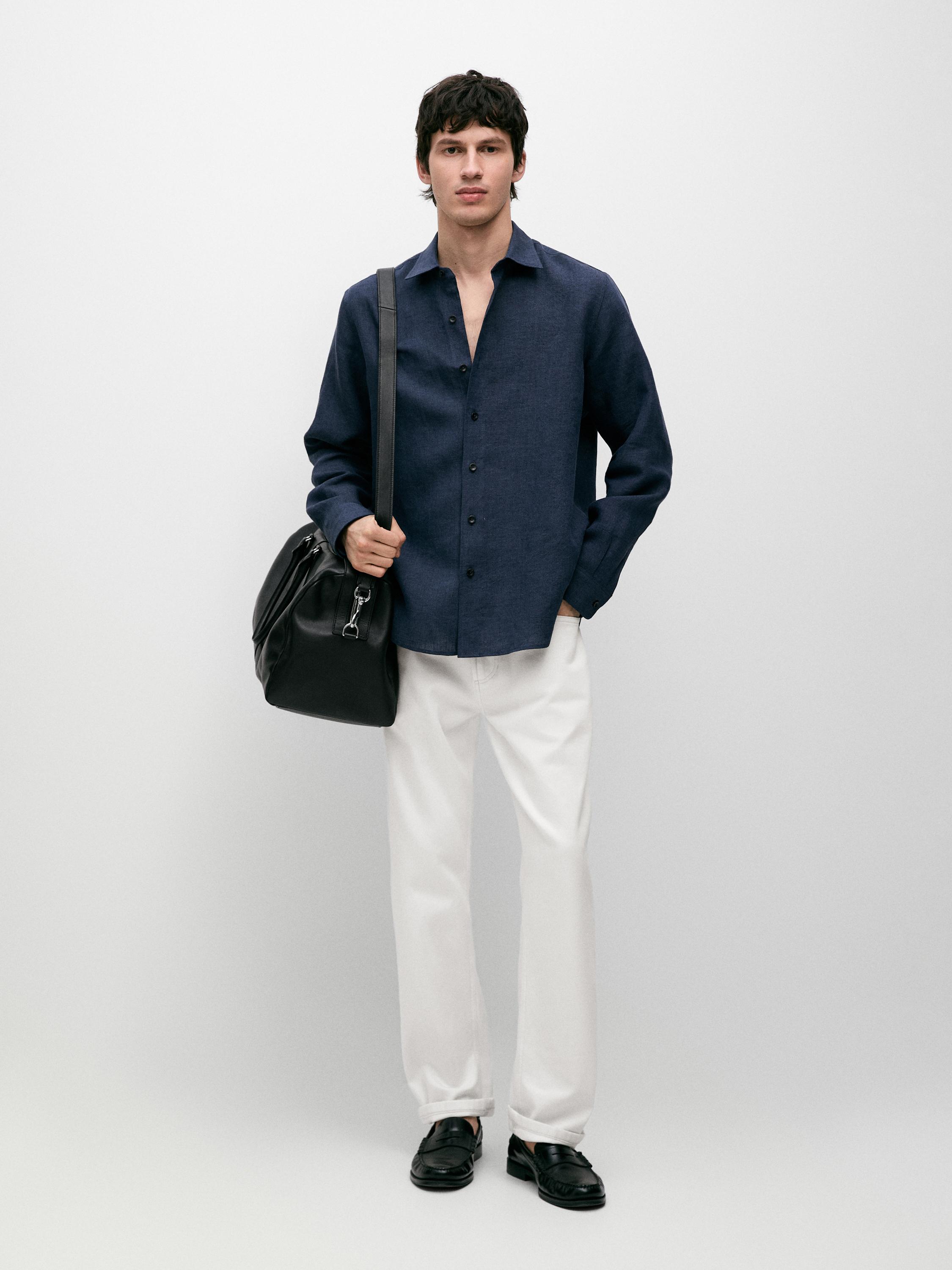100% linen regular fit shirt
